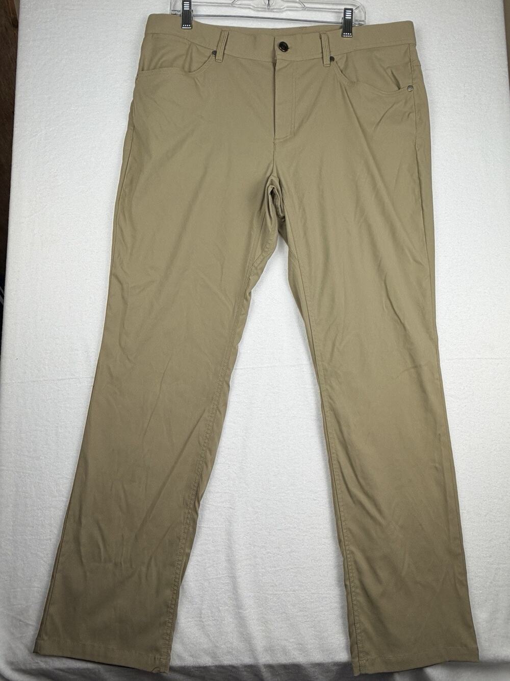 L.L.Bean Cresta Hiking Pants Men’s 36x32 Khaki Stretch Nylon Outdoor Trail
